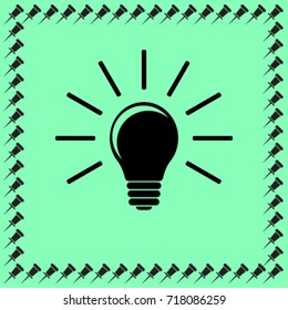 lamp idea vector icon