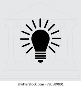 Lamp idea vector icon