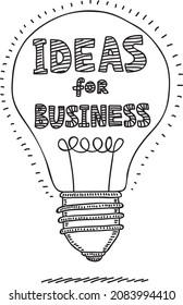 Lamp. Ideas for business - sketchy vector illustration.