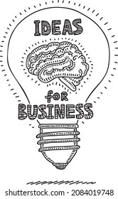 Lamp. Ideas for business - sketchy vector illustration.