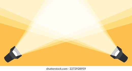 Lamp illumination icon in flat style. Spotlight vector illustration on isolated background. Floodlight energy sign business concept.