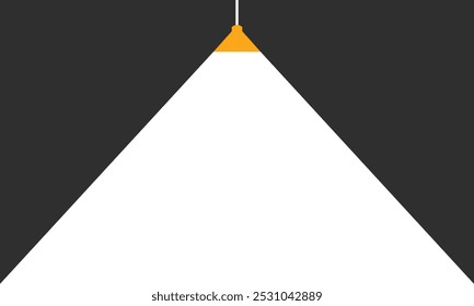 Lampenbeleuchtung Symbol in flachem Stil. Spotlight, Vektorgrafik auf einzeln Hintergrund. Flutlicht Energie Zeichen Geschäftskonzept. geschäftliche Vektorgrafik.