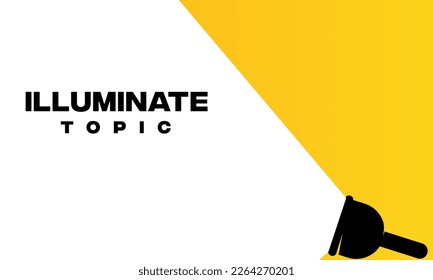 Lamp illumination vector advertising poster illustration with copy space for text, flat style template for banner, background or wallpaper