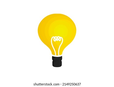 lamp illustration with modern design on white background