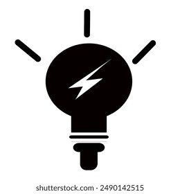 Lampenbild Vektorgrafik Icon. zum Aufleuchten des Raumes