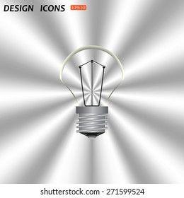 lamp, incandescent bulb. icon. vector design