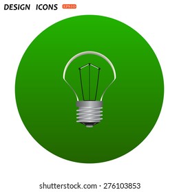 lamp, incandescent bulb. icon. vector design