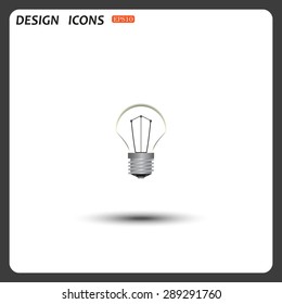 lamp, incandescent bulb. icon. vector design