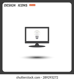 lamp, incandescent bulb. icon. vector design
