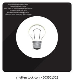 lamp, incandescent bulb. icon. vector design