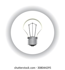lamp, incandescent bulb. icon. vector design