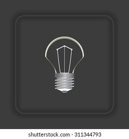 lamp, incandescent bulb. icon. vector design