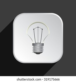 lamp, incandescent bulb. icon. vector design