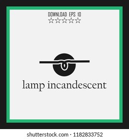 lamp incandescent vector icon