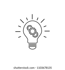 Lamp info technology icon