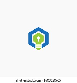 lamp inspiration logo icon premium
