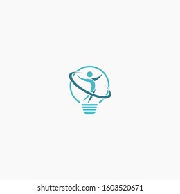 lamp inspiration logo icon premium