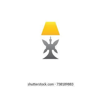 Lamp interior icon logo desaign template 