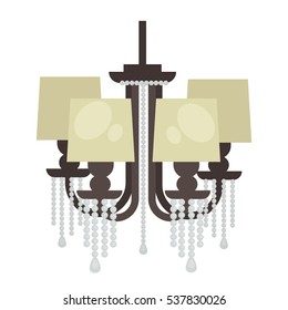 Lampe einzeln. Innenbeleuchtung Elektrizitätslampe. Die helle Innendekoration des Kronleuchters Lam ist modern und klassisch.