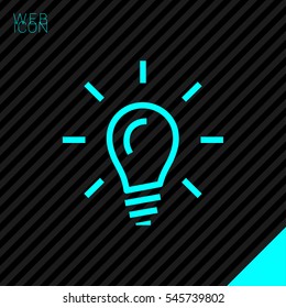 lamp isolated minimal icon. bulb graph line vector icon for websites and mobile minimalistic flat design.