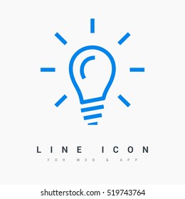 lamp isolated minimal icon. lamp graph line vector icon for websites and mobile minimalistic flat design.