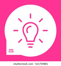 lamp isolated minimal icon. lamp graph line vector icon for websites and mobile minimalistic flat design.