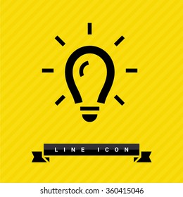 Lamp isolated minimal single flat icon. Light line vector icon for websites and mobile minimalist flat design. 