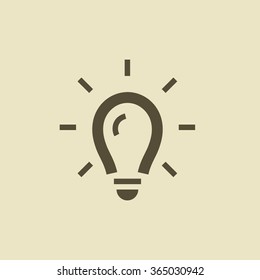Lamp isolated minimal single flat icon. Light line vector icon for websites and mobile minimalist flat design.