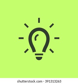 Lamp isolated minimal single flat icon. Light line vector icon for websites and mobile minimalist flat design.