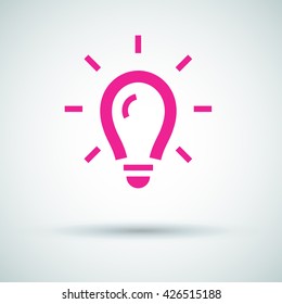 Lamp isolated minimal single flat icon. Light line vector icon for websites and mobile minimalist flat design.