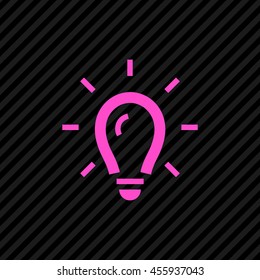 Lamp isolated minimal single flat icon. Light line vector icon for websites and mobile minimalist flat design.