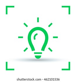Lamp isolated minimal single flat icon. Light line vector icon for websites and mobile minimalist flat design.