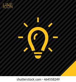 Lamp isolated minimal single flat icon. Light line vector icon for websites and mobile minimalist flat design.