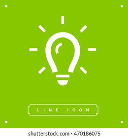 Lamp isolated minimal single flat icon. Light line vector icon for websites and mobile minimalist flat design.