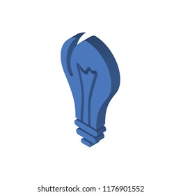 Lamp isometric left top view 3D icon