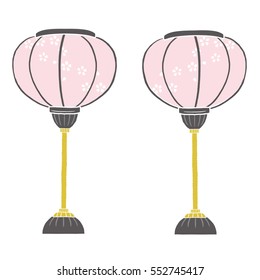 lamp for the Japanese Girls' Festival. / March 3. Japanese celebrate Doll Festival(Girl's Festival). The festival is held to pray for young girls' health and happiness.