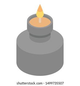 Lamp lab fire icon. Isometric of lamp lab fire vector icon for web design isolated on white background