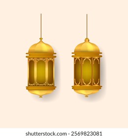 Lamp, lantern, light icon sign and symbol Islamic design vector illustration. Isolated on white background.