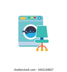 Lamp Laundry Logo Icon Design