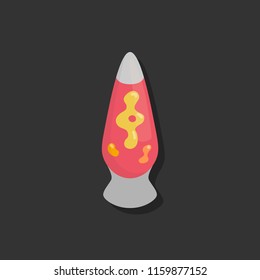 lamp lava decorate flat vector illustration icon