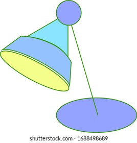 lamp learning light blue color