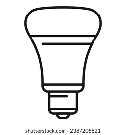 Lamp led icon outline vector. Creative control. Home light inside