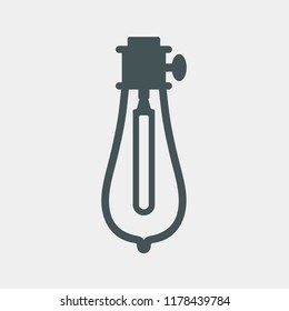 lamp light bulb electric quality vector illustration cut