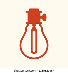 lamp light bulb electric quality vector illustration cut