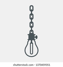 lamp light bulb electric quality vector illustration cut