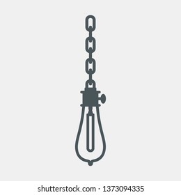lamp light bulb electric quality vector illustration cut