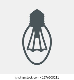lamp light bulb electric quality vector illustration cut