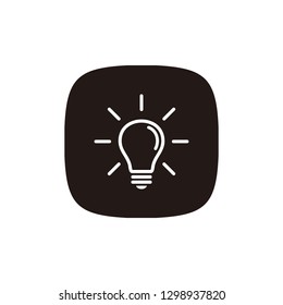 Lamp light bulb icon sign symbol