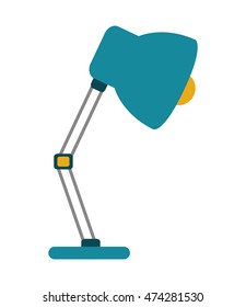 lamp light bulb office tool instrument icon. Flat and isolated design. Vector illustration