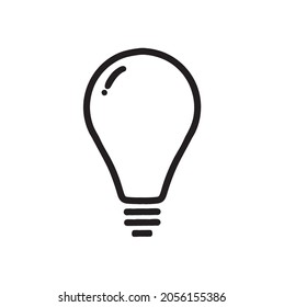lamp light bulb simple vector icon symbol logo